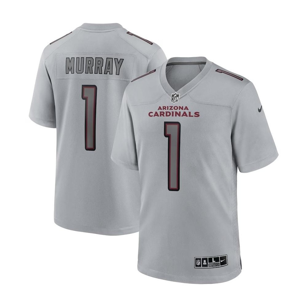 Men's Arizona Cardinals Kyler Murray Number 1 Nike Gray Atmosphere Fashion Game Jersey