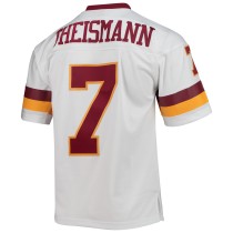 Men's Washington Football Team Joe Theismann Number 7 Mitchell & Ness White Legacy Replica Jersey