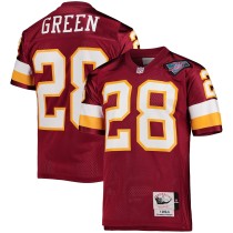 Men's Washington Football Team 1994 Darrell Green Number 28 Mitchell & Ness Burgundy Authentic Throwback Retired Player Jersey