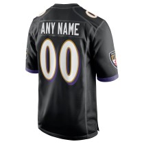 Men's Baltimore Ravens Custom Game Jersey