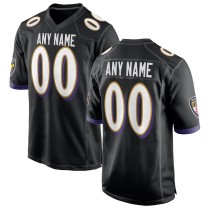 Men's Baltimore Ravens Custom Game Jersey