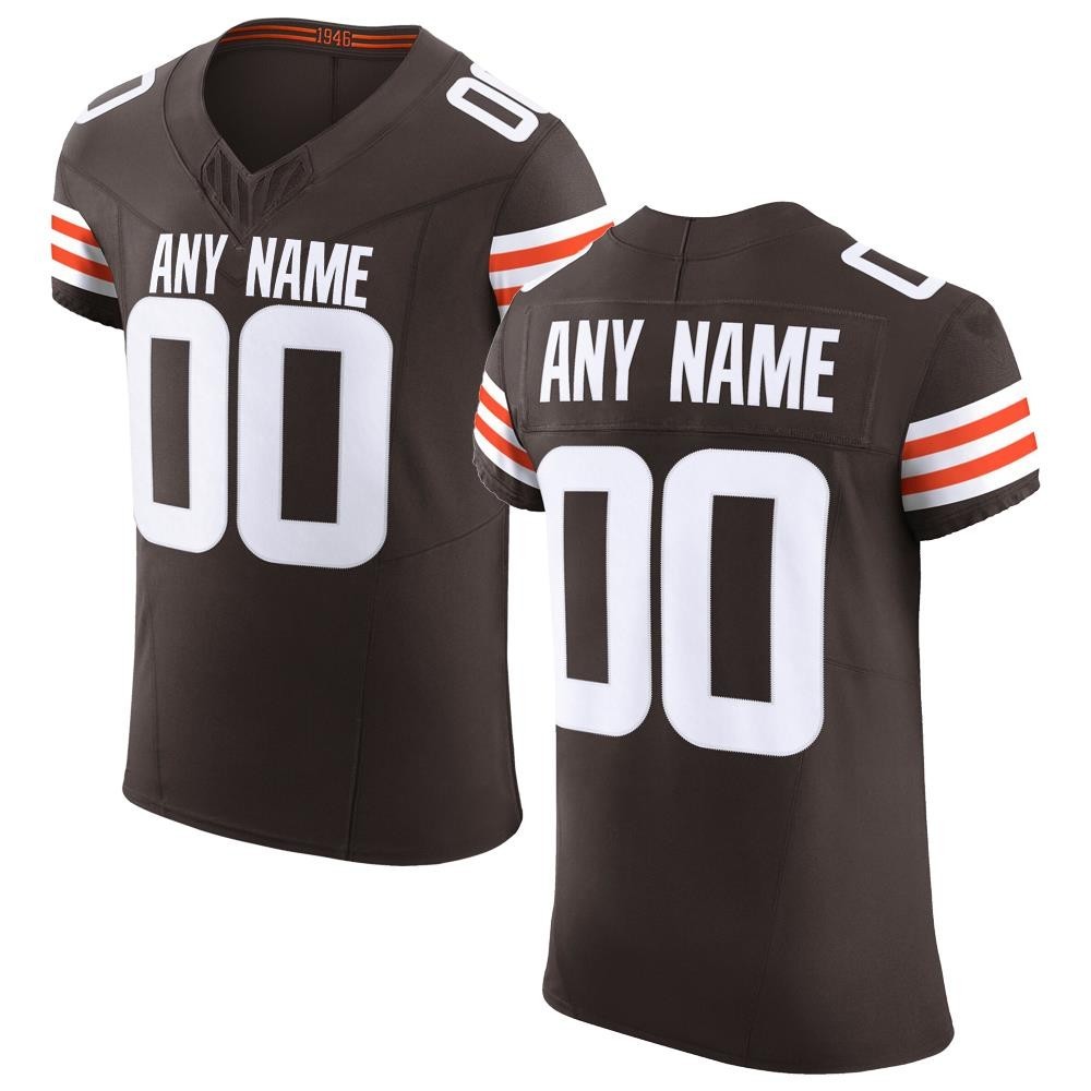 Men's Cleveland Browns Brown Vapor F.U.S.E. Elite Custom Jersey