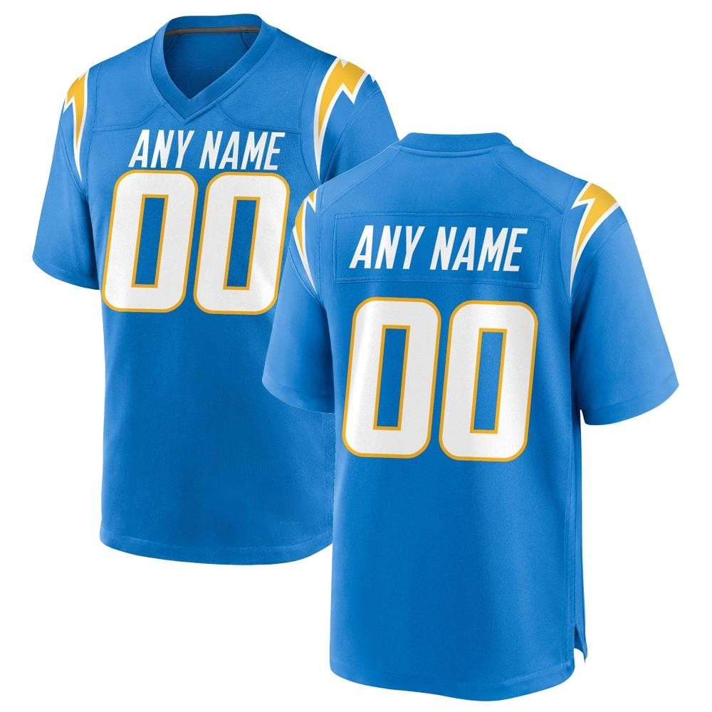 Men's Los Angeles Chargers Powder Custom Game Jersey