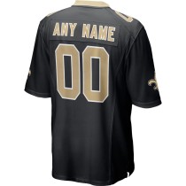 Men's New Orleans Saints Black Custom Game Jersey