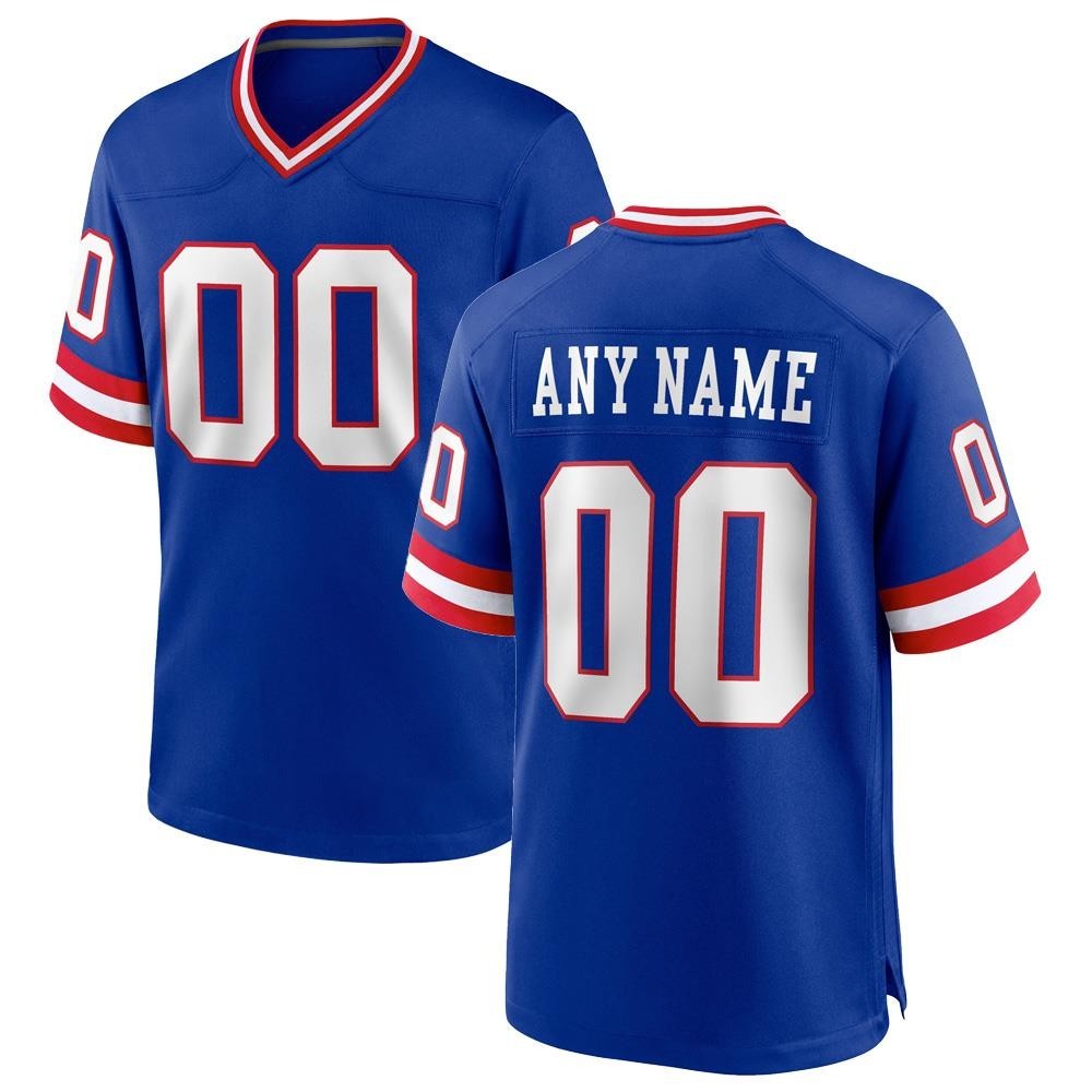 Men's New York Giants Royal Classic Custom Game Jersey