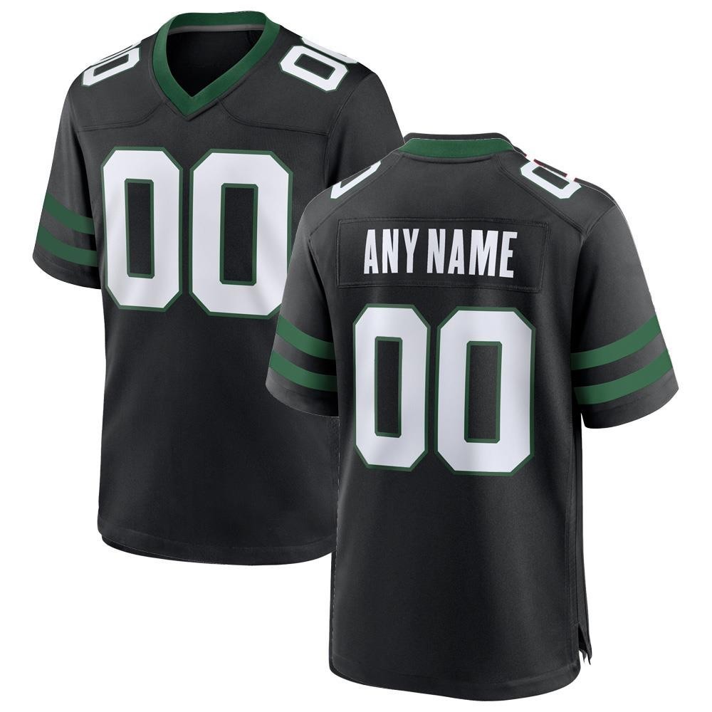 Men's New York Jets Legacy Black Alternate Custom Game Jersey