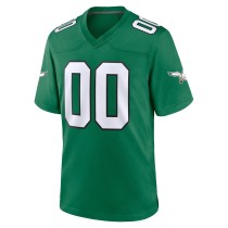 Men's Philadelphia Eagles Kelly Green Alternate Custom Game Jersey