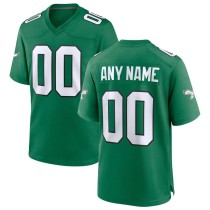 Men's Philadelphia Eagles Kelly Green Alternate Custom Game Jersey