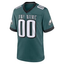 Men's Philadelphia Eagles Midnight Green Custom Game Jersey