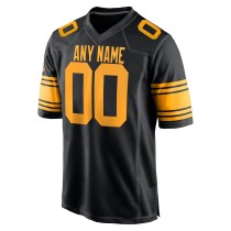 Men's Pittsburgh Steelers Black Alternate Custom Game Jersey