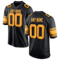 Men's Pittsburgh Steelers Black Alternate Custom Game Jersey