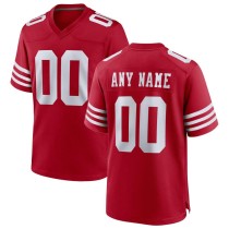 Men's San Francisco 49ers Scarlet Custom Game Jersey