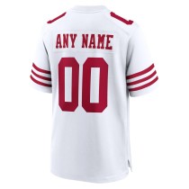 Men's San Francisco 49ers White Game Custom Player Jersey