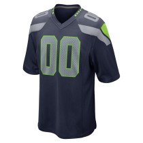 Men's Seattle Seahawks College Navy Custom Game Jersey