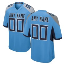 Men's Tennessee Titans Light Blue Custom Jersey