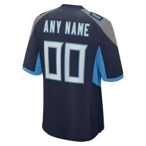 Men's Tennessee Titans Navy Custom Jersey