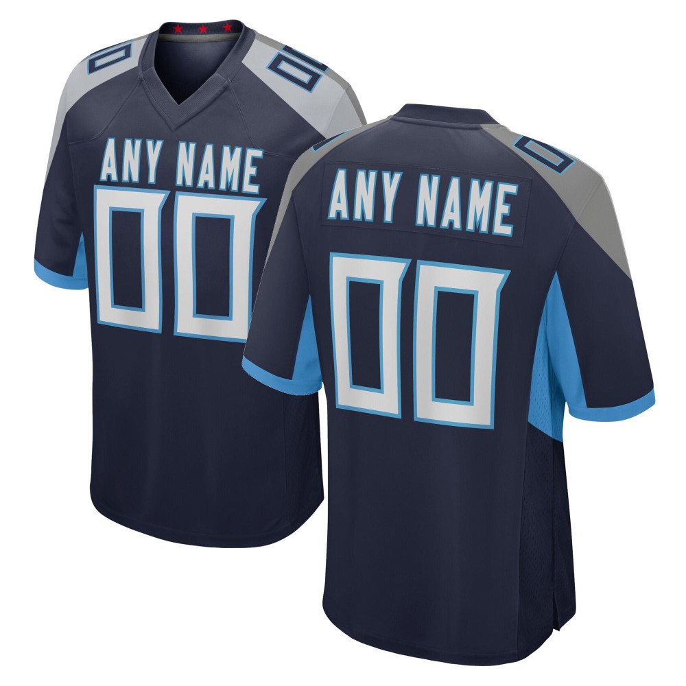 Men's Tennessee Titans Navy Custom Jersey