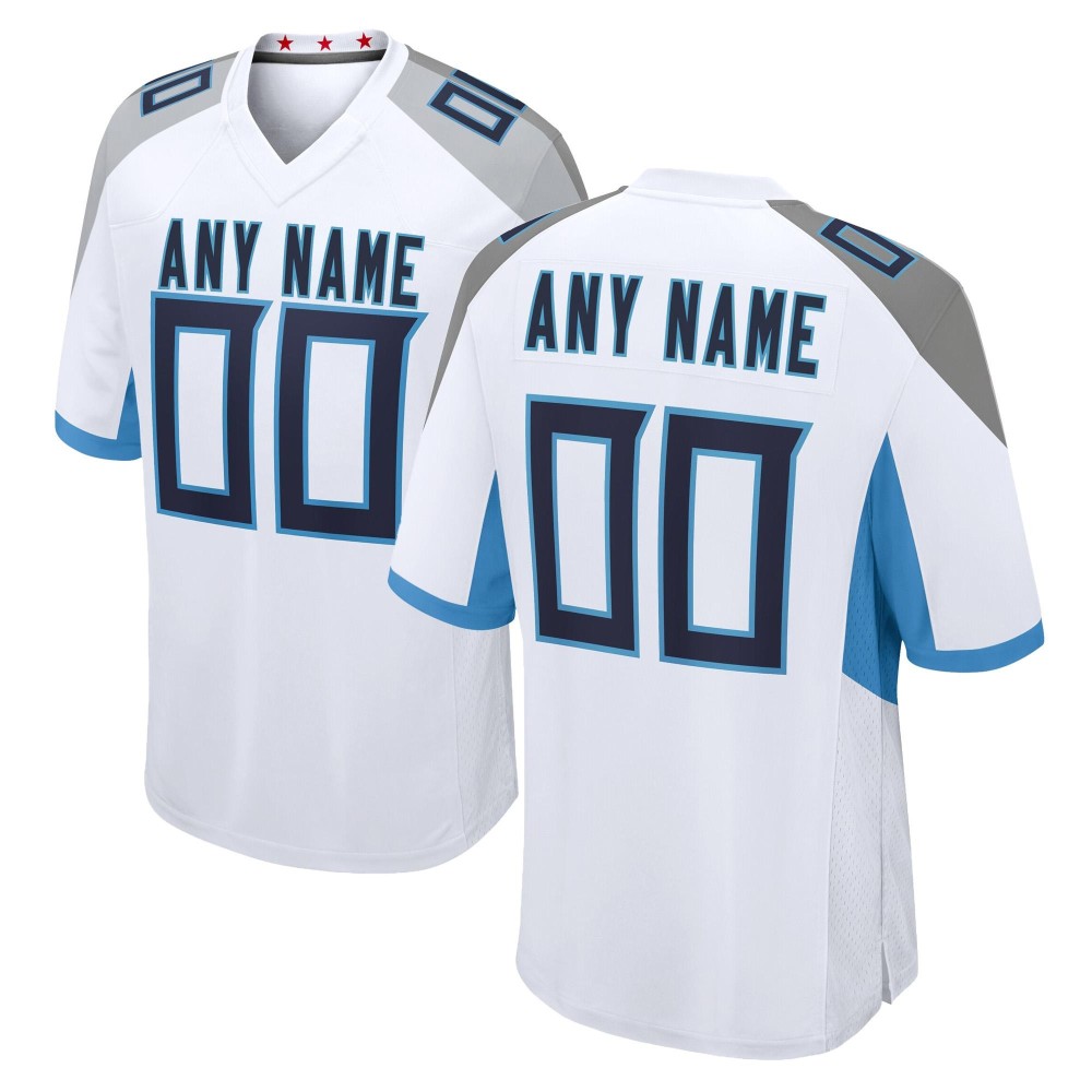 Men's Tennessee Titans White Custom Jersey