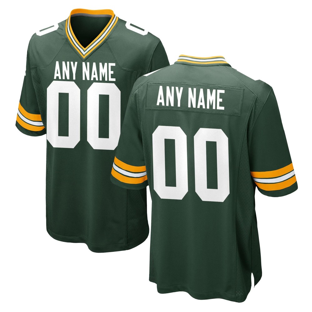 Men's Green Bay Packers Green Custom Game Jersey