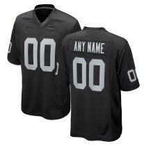 Men's Las Vegas Raiders Black Custom Game Jersey