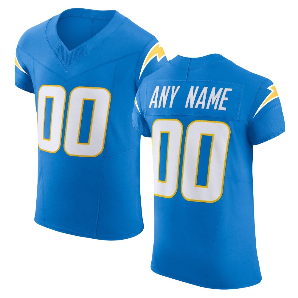 Men's Los Angeles Chargers Powder Blue Vapor F.U.S.E. Elite Custom Jersey