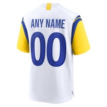 Men's Los Angeles Rams White Alternate Custom Jersey