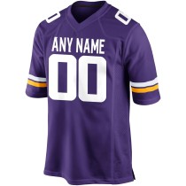 Men's Minnesota Vikings Purple Custom Game Jersey