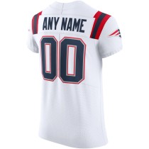 Men's New England Patriots White Vapor Elite Custom Jersey