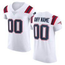 Men's New England Patriots White Vapor Elite Custom Jersey