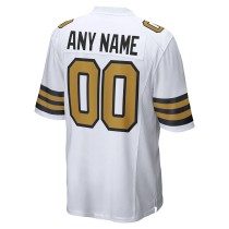 Men's New Orleans Saints White Alternate Custom Game Jersey