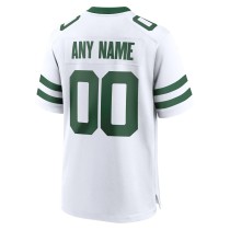 Men's New York Jets Legacy White Custom Game Jersey