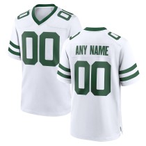 Men's New York Jets Legacy White Custom Game Jersey