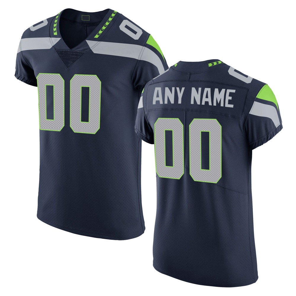 Men's Seattle Seahawks Navy Vapor Untouchable Custom Elite Jersey