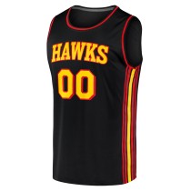 Men's Atlanta Hawks Fanatics Black Fast Break Replica Custom Jersey - Statement Edition