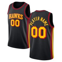 Men's Atlanta Hawks Jordan Brand Black Swingman Custom Jersey