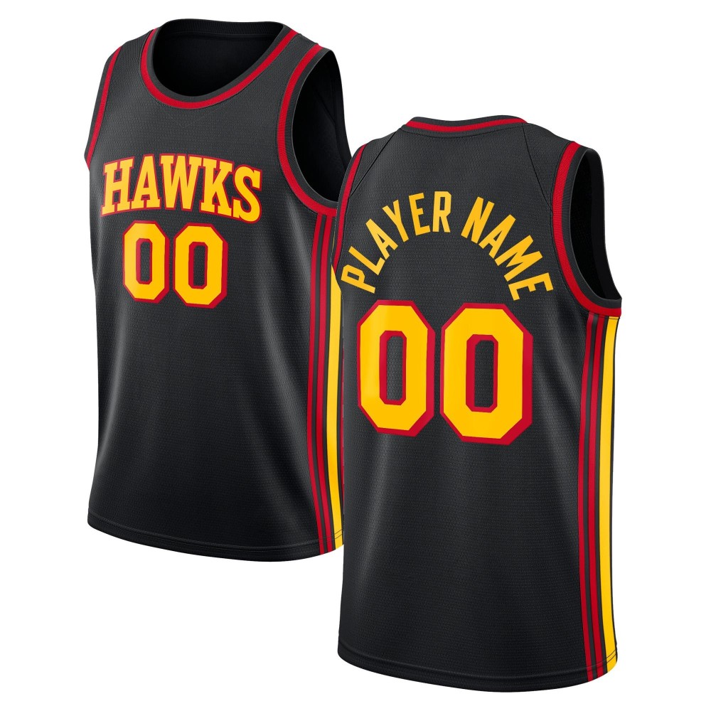 Men's Atlanta Hawks Jordan Brand Black Swingman Custom Jersey