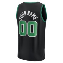 Men's NBA Boston Celtics Fanatics Black Fast Break Replica Custom Jersey