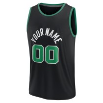 Men's NBA Boston Celtics Fanatics Black Fast Break Replica Custom Jersey