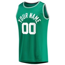 Men's Boston Celtics Fanatics Kelly Green 2024 NBA Finals Champions Custom Fast Break Jersey