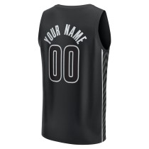 Men's Brooklyn Nets Fanatics Black Custom Fast Break Jersey