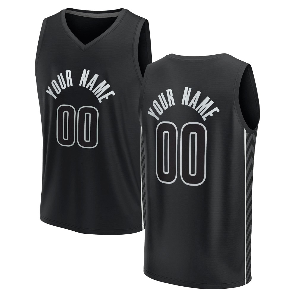 Men's Brooklyn Nets Fanatics Black Custom Fast Break Jersey