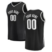 Men's Brooklyn Nets Fanatics Black Fast Break Custom Replica Jersey