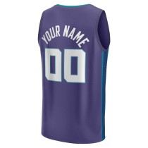 Men's Charlotte Hornets Fanatics Purple Fast Break Custom Jersey