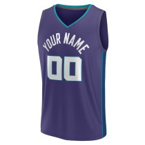 Men's Charlotte Hornets Fanatics Purple Fast Break Custom Jersey