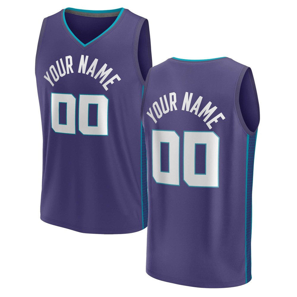 Men's Charlotte Hornets Fanatics Purple Fast Break Custom Jersey