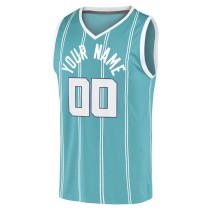 Men's Charlotte Hornets Fanatics Teal Fast Break Replica Custom Jersey