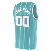 Men's Charlotte Hornets Fanatics Teal Fast Break Replica Custom Jersey