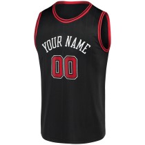 Men's Chicago Bulls Fanatics Black Fast Break Replica Custom Jersey