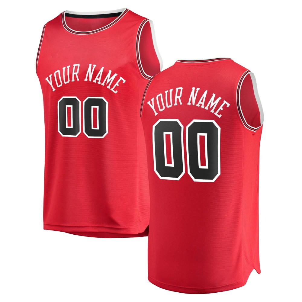 Men's Chicago Bulls Fanatics Red Fast Break Custom Replica Jersey