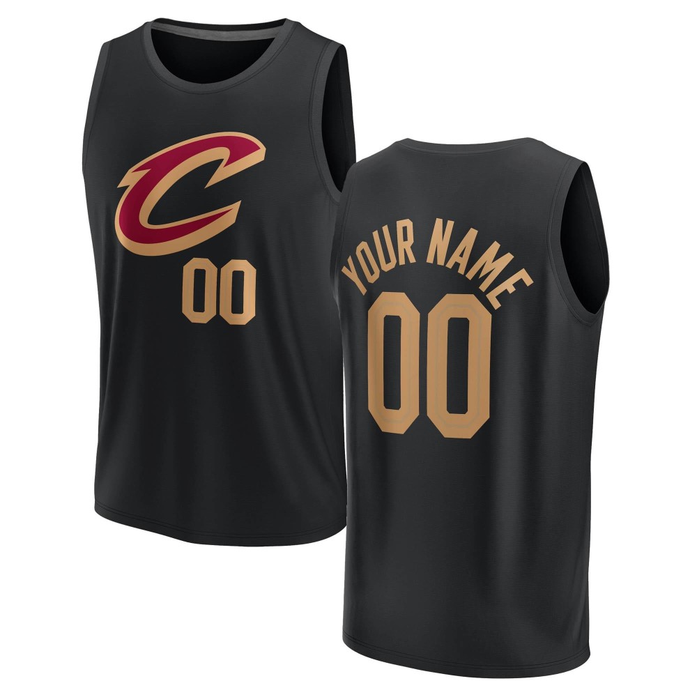 Men's Cleveland Cavaliers Fanatics Black Fast Break Custom Jersey